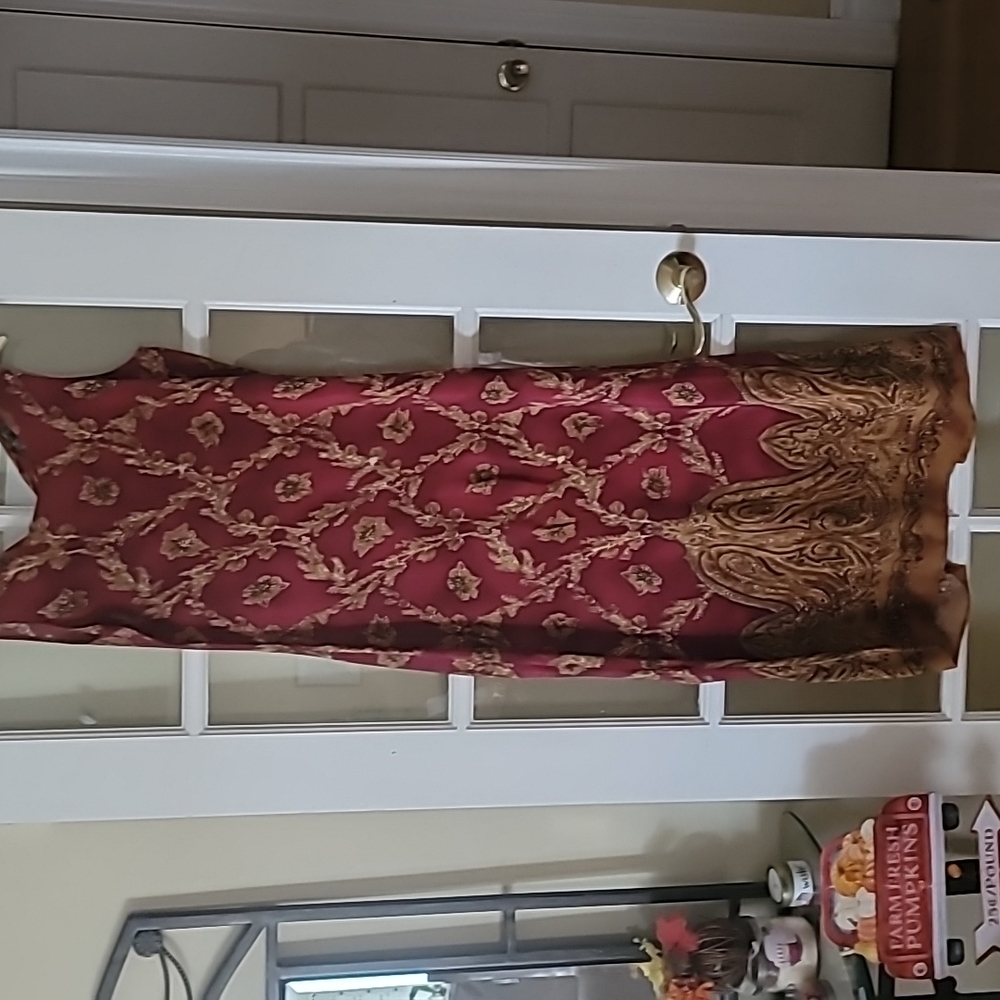 FLORA PRINT MIDI SHIFT DRESS BOHO  SZ M